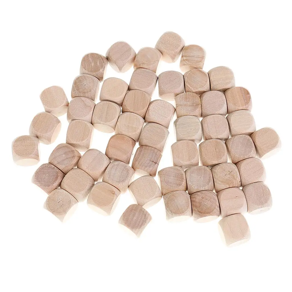 10 Dadi In Legno A 6 Facce: Cubi Con Angoli Arrotondati Da 1,8 Cm Per Fai Da Te, Artigianato E Giochi