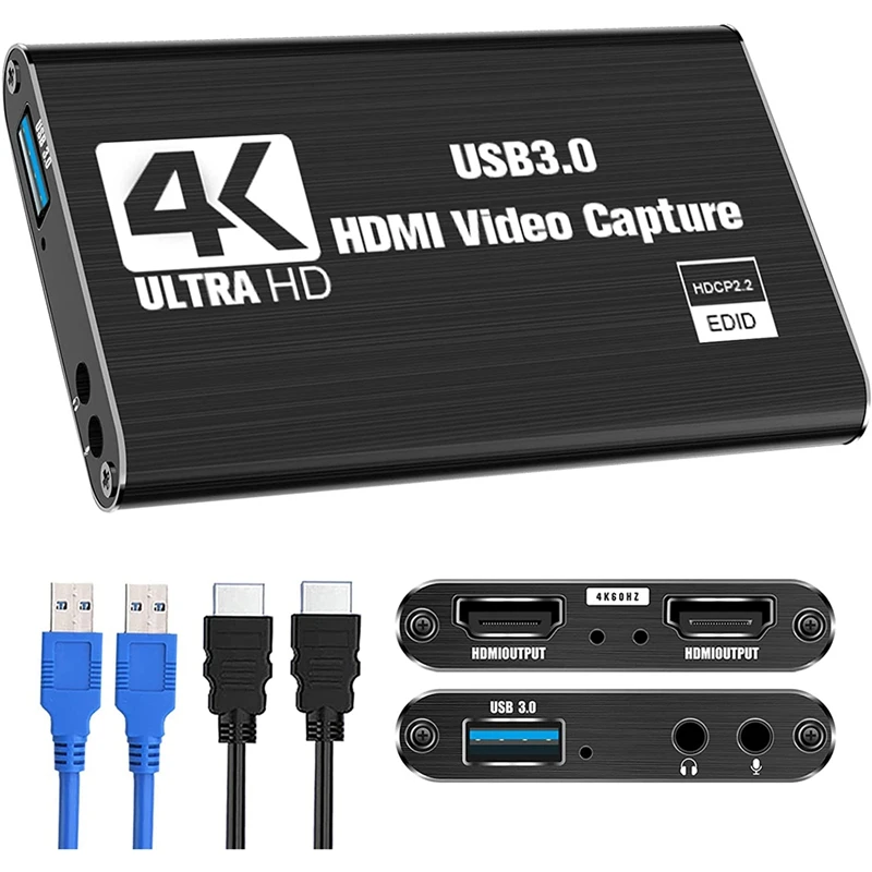 

Video Capture Card, Switch Capture Card For Switch, 4K 1080P 60FPS For Streaming Video Recording For PS4/DSLR/Camera