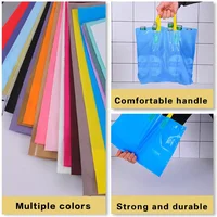 100pcs Custom Logo Colorful Plastic Shopping Bags with Handle – Personalized Gift Bags, One-Color Double-Sided Print, Free Design Service - Image 6