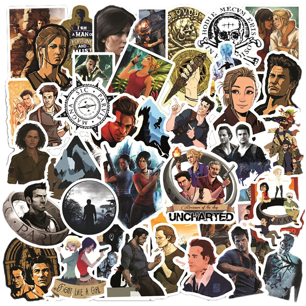 

10/30/50PCS Game Uncharted 4 Graffiti Stickers Guitar Laptop Motorcycle Travel Luggage Decals Toys Sticker Cool for Kid Gift