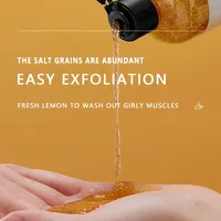 300ml Lemon Scrub Shower Gel, Alcohol-Free, Non-Greasy, Formaldehyde-Free, Rich in Citric Acid, Vitamin E, and Hyaluronic Acid, Suitable for All Light Beige Skin Tones, with a Refreshing Scent, Has Moisturizing, Nourishing, and Oil-Controlling Properties It Can Be Used All Year Round, and It Lasts to Release a Fresh Scent. after Washing, the Skin Feels Comfortable and Not Tight. Suitable for All Kinds of Skin, Such as Dry and Oily Skin, and Is a Good Bathing Product for Both Men and Women. 5