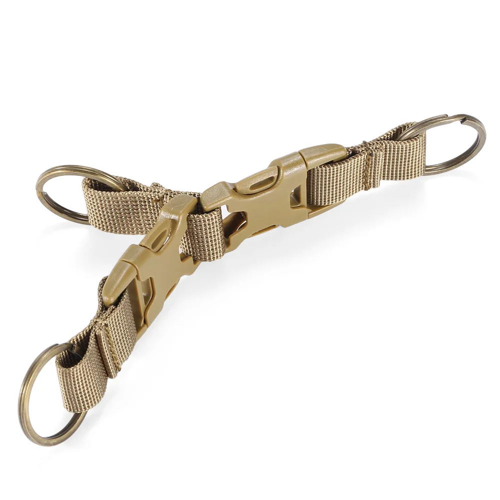 Taktische Molle Clip Schnalle Nylon Gürtel Schlüsselanhänger Schlüsselanhänger Halter Karabiner Aufhänger Schnalle Haken für Outdoor Sport Wandern Klettern – Detail 16