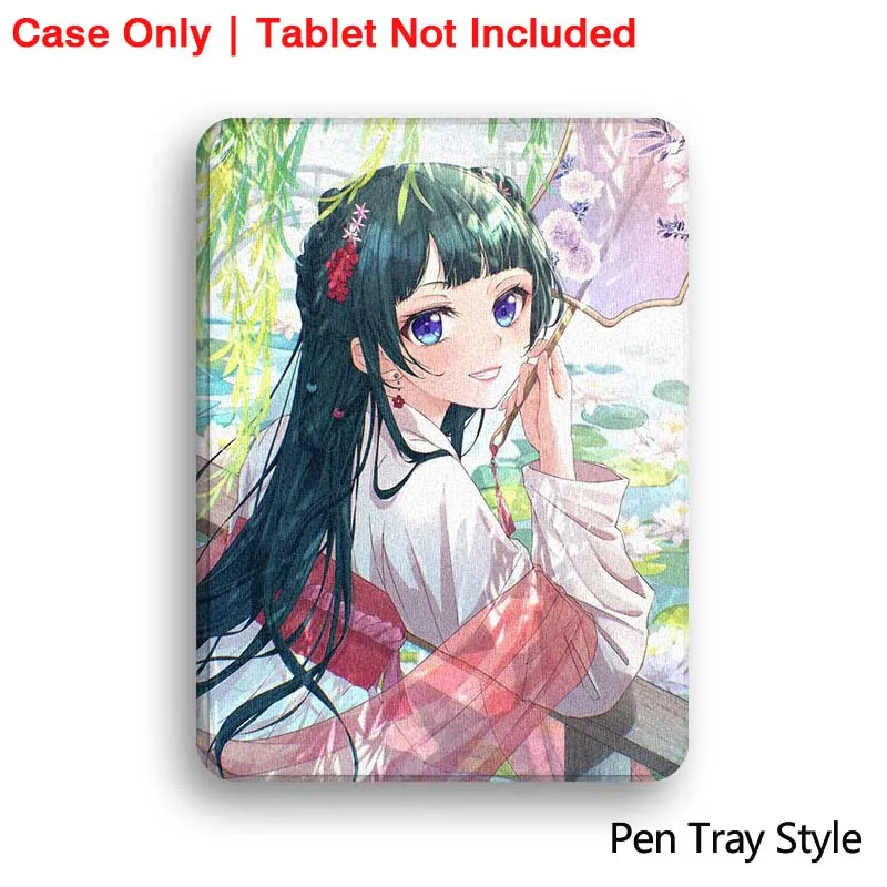 Anime Maomao Girl Soft Tablet Case with Pen Tray