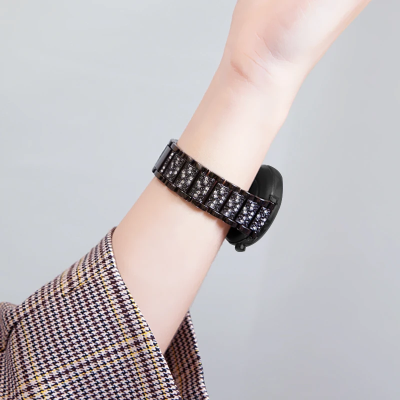 20mm 22mm Diamond Band for Samsung Galaxy Watch 7/6/5 pro/4/Classic/active Gear s3 Metal bracelet Huawei GT/2/GT2/3 Pro 4 strap