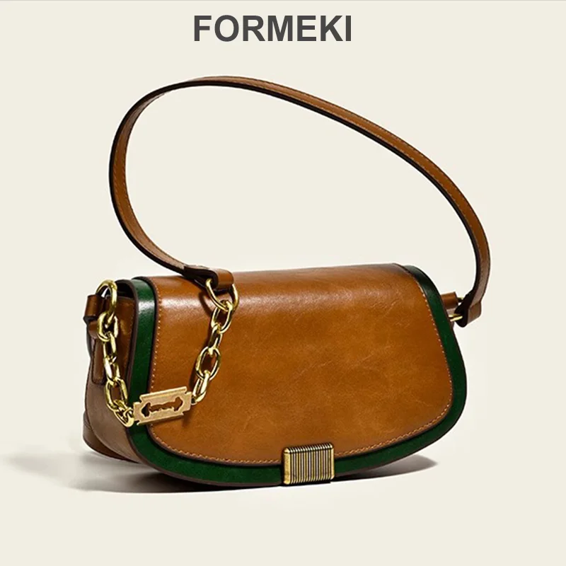 

Женская седельная сумка Formeki, модная Универсальная женская сумка с цепочкой разных цветов, сумка на плечо в стиле ретро, зима 2023