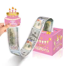 Creative Birthday Cash Gift Box with Cake Card - Unique Money Pumping Surprise - Other (Style3)