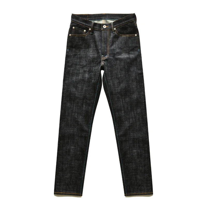 SAUCE ORIGIN Mens Jeans 925 Real Silver Buttons Jeans JAPAN BLUE Top Selvedge Denim Tapered Legsl  Handmade 16 Oz 5