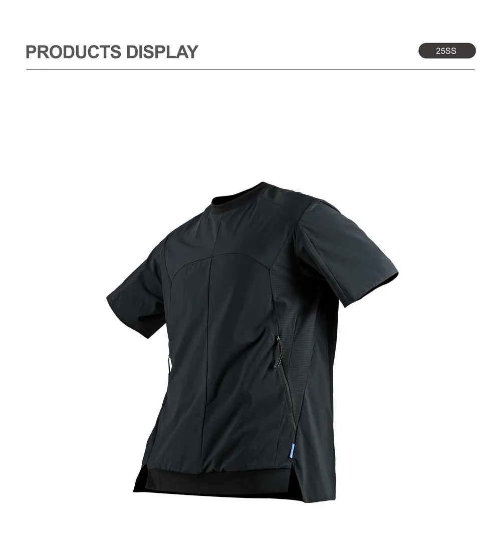 Reindee Lusion 25ss 3d structure quick drying t-shirt UPF50+ anti pilling combined materials techwear gorpcore