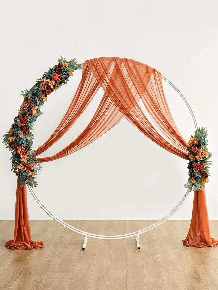 Sheer Curtains Wedding Arch Drape Drapping Fabric 6m x 74cm Yards Sheer Chiffon Fabric Backdrop Curtain Drapery Ceremony Reception Swag