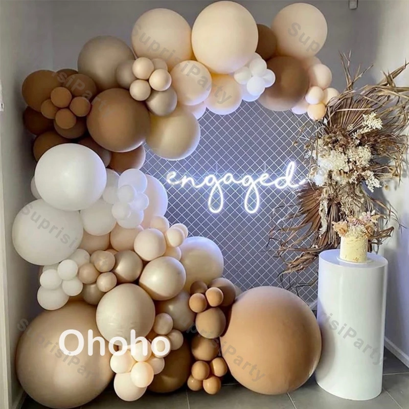 112 P s Bal es De Caf Garland Arco Kit Blush Matte Ballon Branco 