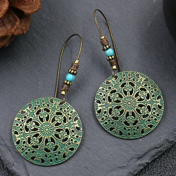 Boho Leaf Drop Earrings 1