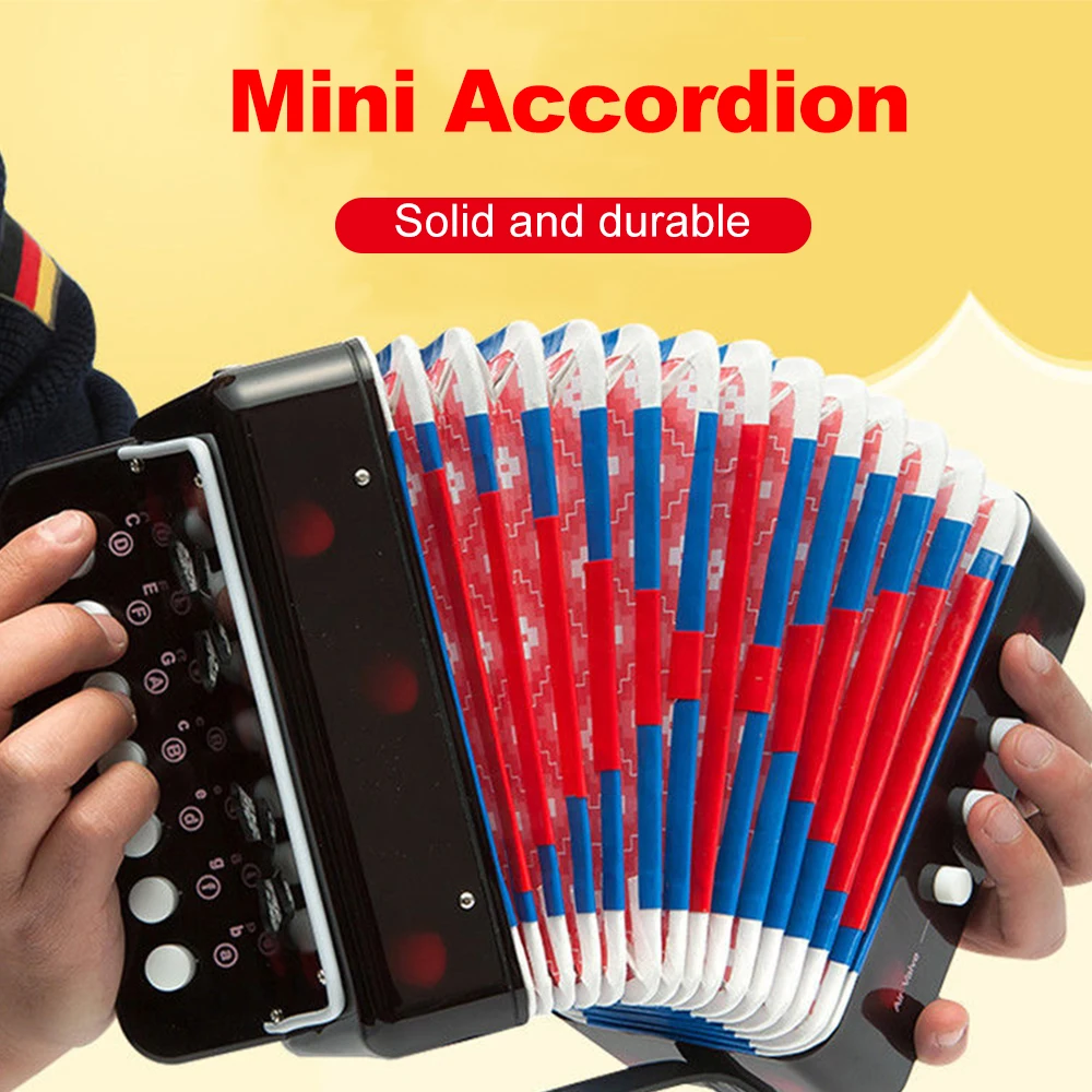

Kids Accordion Instrument Toys 7 keys 2 Bass Children Adult Beginner Small Musical Instrument Early Education Toy Gift