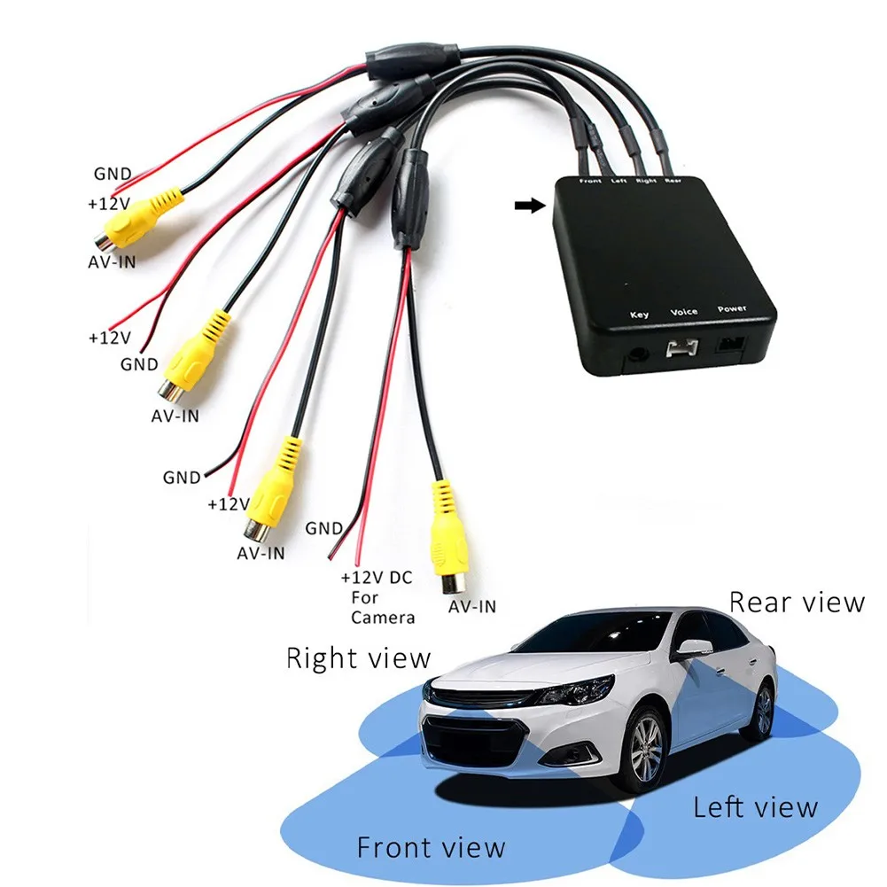 360° Panoramic Camera HD Rear /Front /Left /Right Car Camera With 4 Way