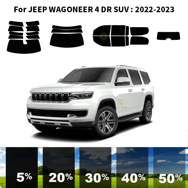 

Precut nanoceramics car UV Window Tint Kit Automotive Window Film For JEEP WAGONEER 4 DR SUV 2022-2023