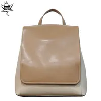 Chic Original Design Top Layer Cowhide Leather Women Backpack High Quality College Girl School Book Knapsack Rucksack Bag 1