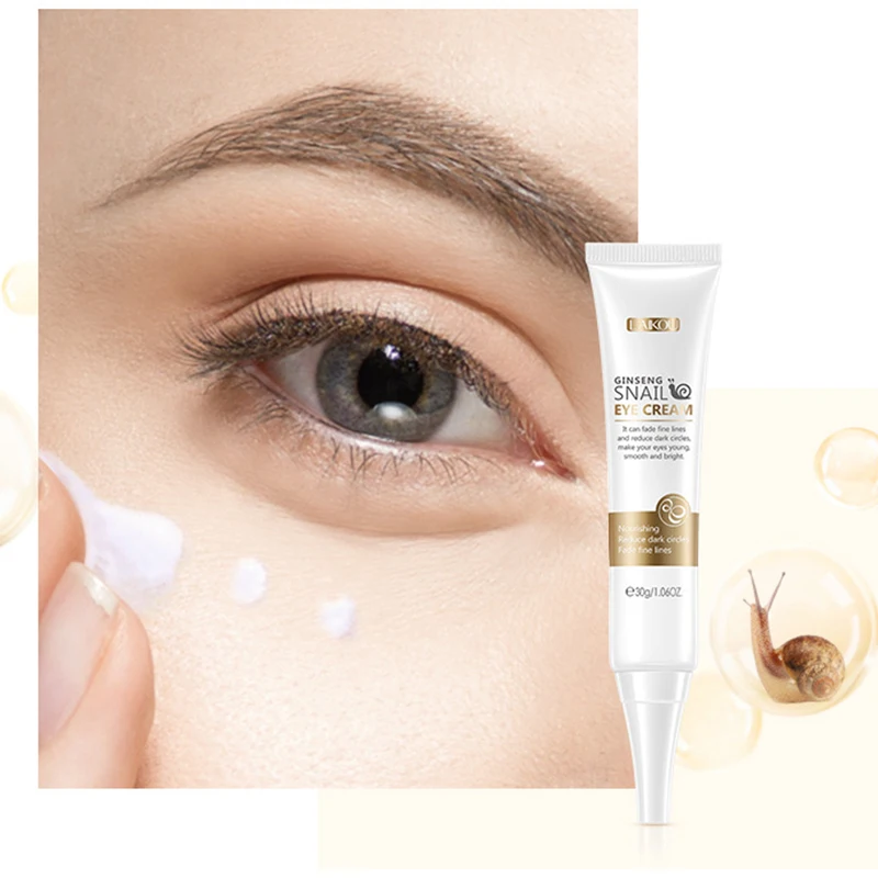 

LAIKOU Snail Anti Wrinkle Eye Cream Nicotinamide Whitening Brighten Remove Dark Circles Eye Bags Firming Essence Skin Care 30g