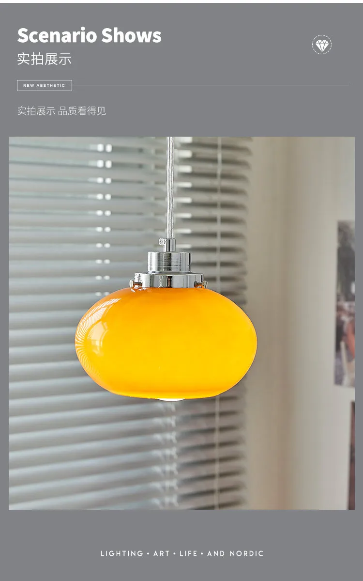 Tanie Bauhaus jajko tarta szklany żyrandol amerykańska lampa wisząca Vintage nowoczesna sklep