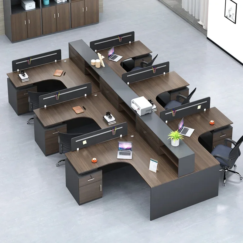Office Furniture commercial office table and chair set Bureau de travail modular office partition table Staff desk workstation