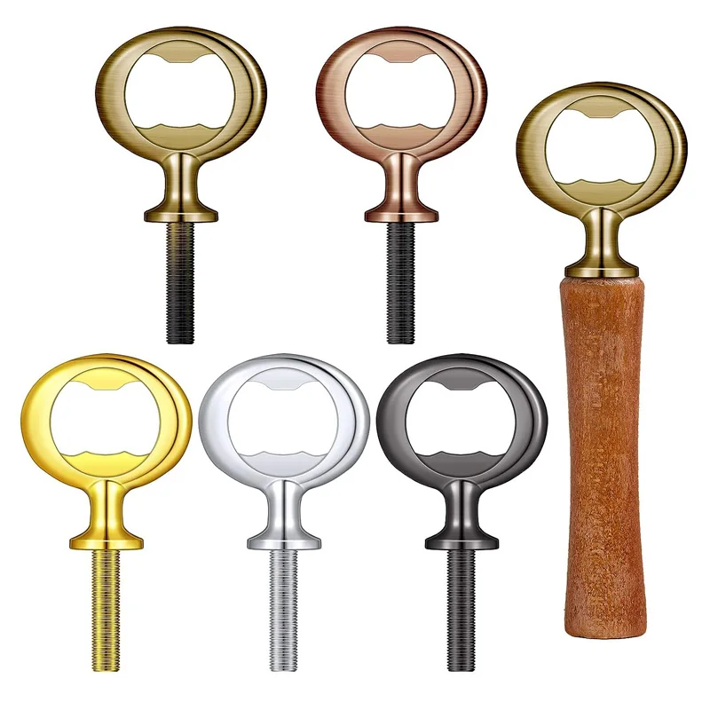 

100Pcs/Lot Metal Bottle Opener Stainless Steel Flat Bottle Opener Inserts Kit Threaded Beer Opener Hardware for Wedding Party