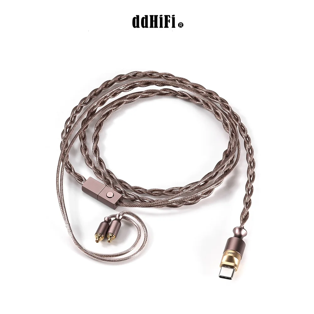 DD ddHiFi M130B Coffee Cable Professional All-in-one USB-C Decoding Upgrade Cable, Supports In-Line Controls and Microphone