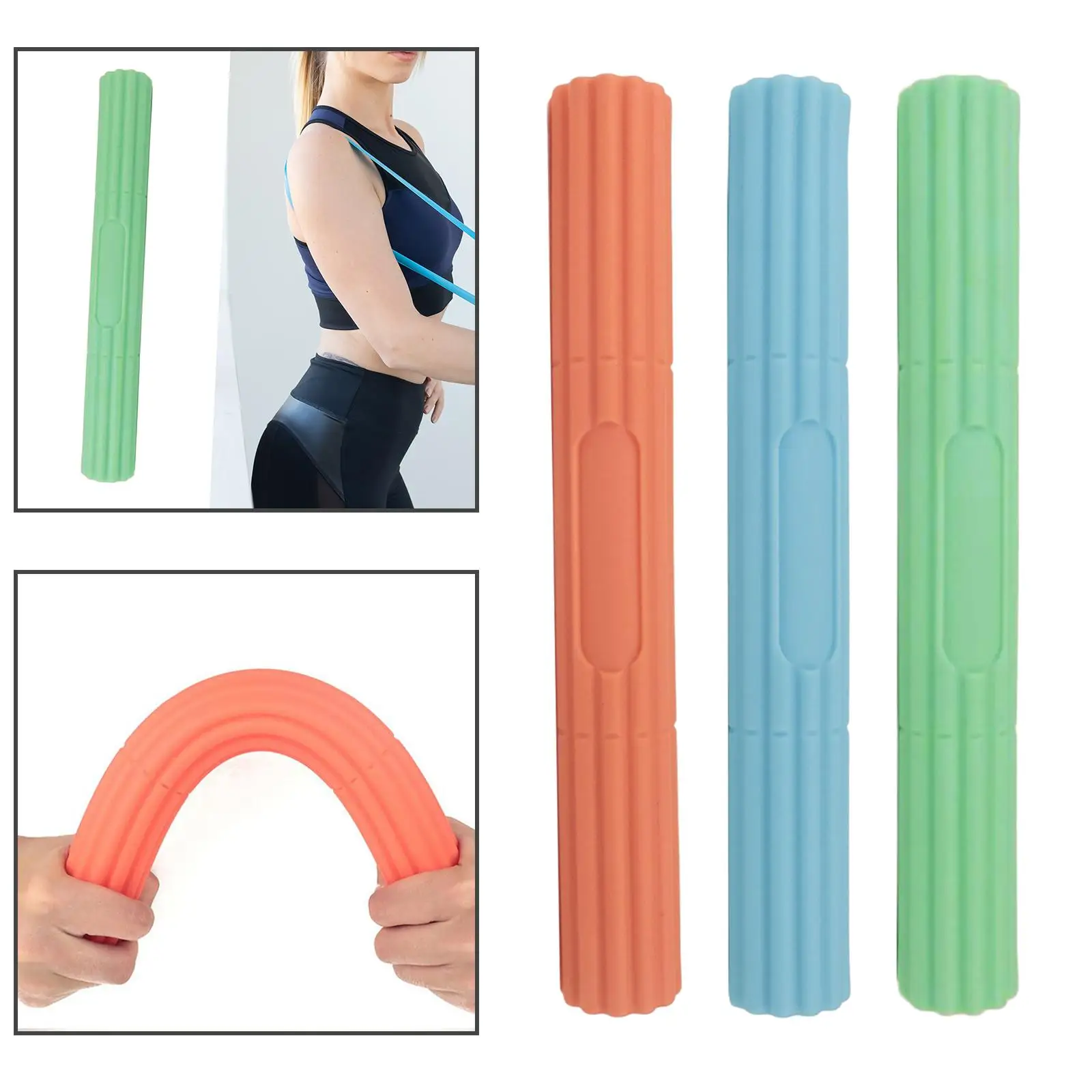 Twist Exerciser Bars Manual Training Bar Grip Wrist Strength Body Massage Rod Waist Home Strengthener Muscle Pulling Travel