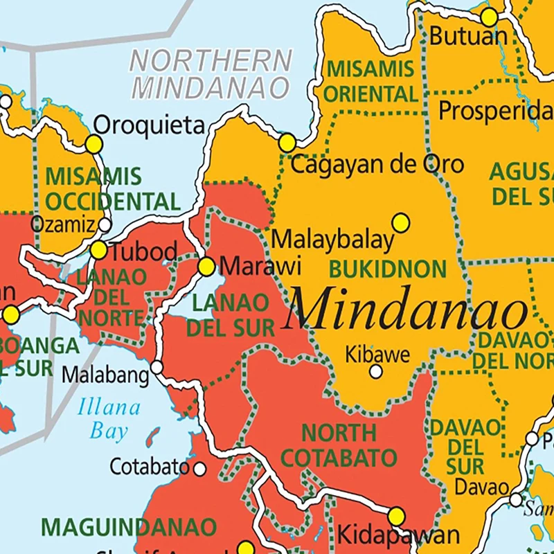 The Philippines Administrative Map Poster Wall Art Print Canvas Painting Office Supplies Living Room Home Decor 100*150cm