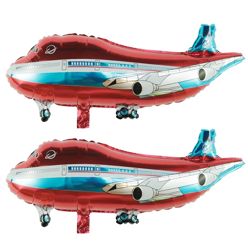 TZQFROCE Lot De 8 Ballons Gonflables En Aluminium - Motif Avion - Décoration D'anniversaire - Pour Garçons Debout - Décoration D'anniversaire - Ballon Hélicoptère - Décoration D'anniversaire à Thème