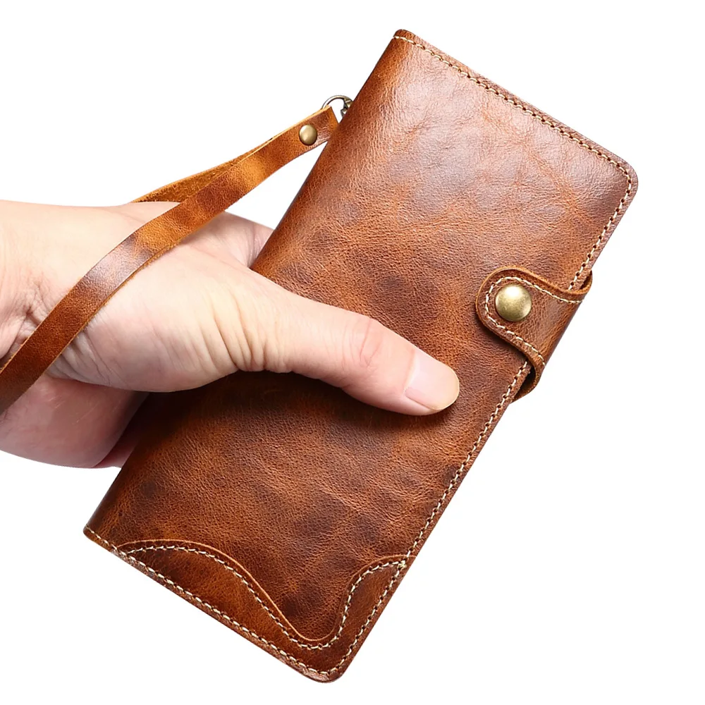 

For Samsung Galaxy S23 Ultra Plus S23+ Retro Flip Real Genuine Leather Case Phone Cover Rope Wallet Card Pocket String Magnetic