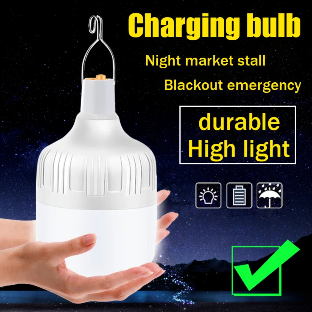 

USB Rechargeable LED Emergency Lights Outdoor Portable Lanterns Emergency Lamp Bulb Battery Lantern BBQ Camping Light