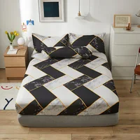 1pc  Bed Mattress Fitted sheet King Queen Size sheet  All-around Elastic Rubber Band Non-slip Dustproof Bed Sheet No pillowcase 1