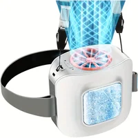 Ventilateur portable de ceinture 10000 mAh avec 2 sangles détachables et plaque de refroidissement semi-conductrice - Ventilateur mains libres portable pour cou/ceinture 13500 tr/min 1