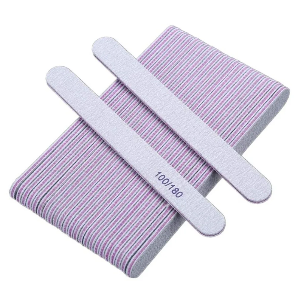 Durable 100/180 Grit Sandpaper Nail File Double Sided Multi-Grit Double Sided Buffer Block Grey Color Nail Care Tools Manicure
