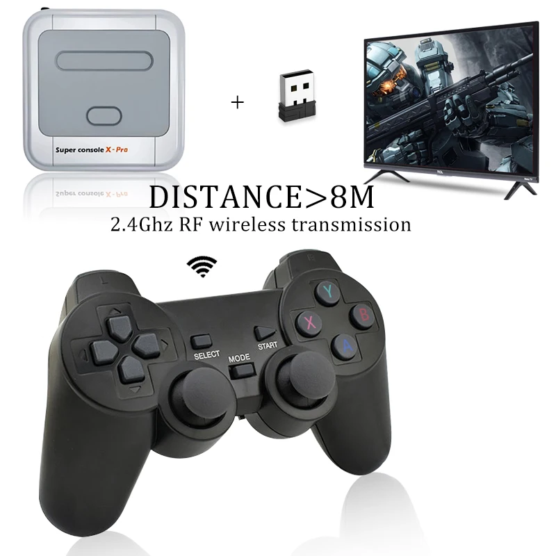 2.4Ghz Wireless Gamepad For PSP / PC / TV Box / Android Phone Game Controller Joystick For Super Console X Pro For Raspberry Pi