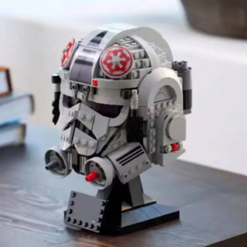 MOC AT-AT Driver Helmet Building Blocks Bricks Diy Creative Assembly Model Decor