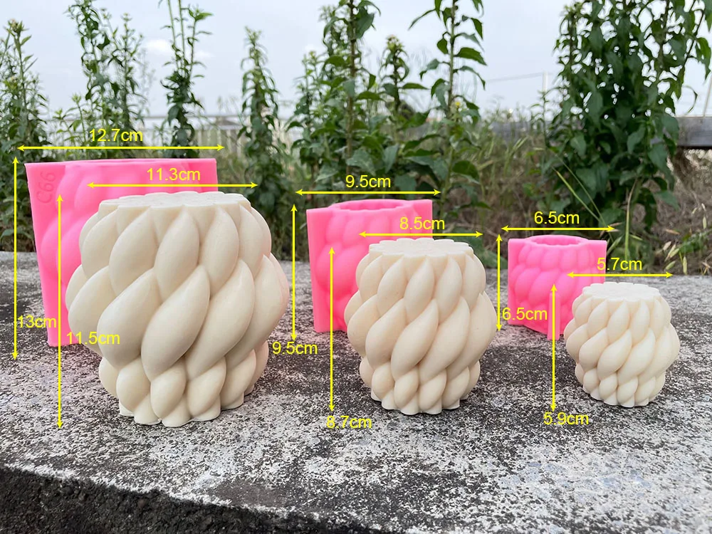Description Picture 4 of itemRotating 3D Raindrops Candle Silicone Mold Geometric Crafts Art Abstract Candle Making Tool DIY Soap Resin Mold Gifts Home Decor