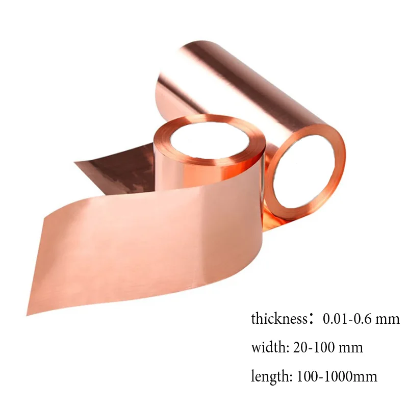 1PC 99.9% Pure Copper Metal Sheet Foil Plate Thickness 0.01-0.6 mm X 20-100 mm X 100-1000mm copper strip copper sheet titanium plate sheet