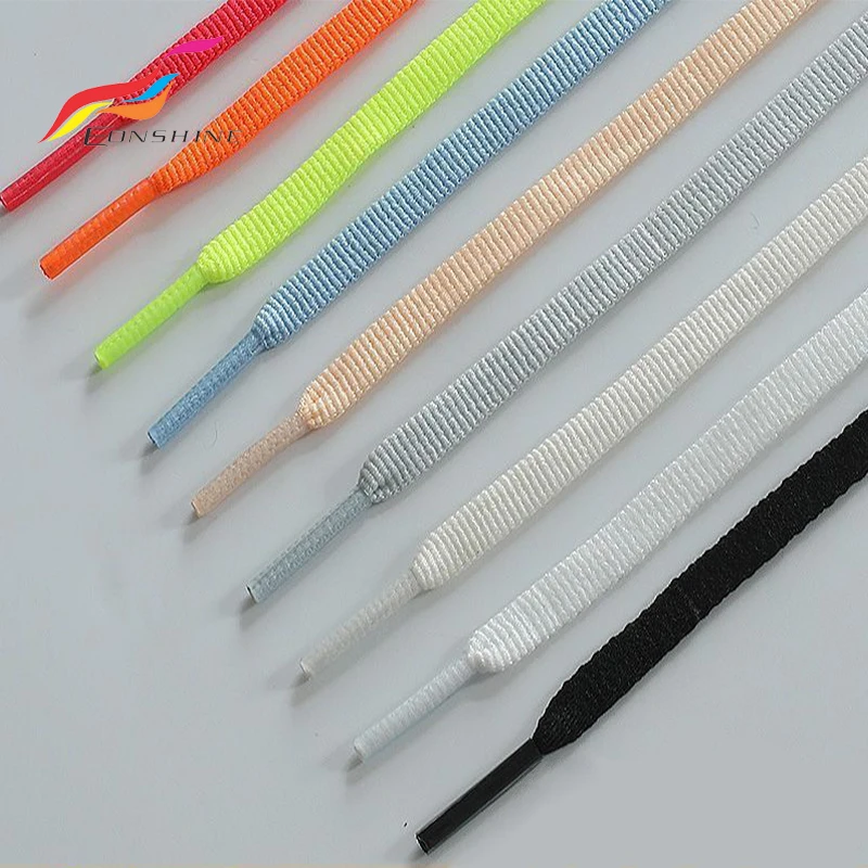 6mm Width Flat Shoelaces for Sneakers Color Basketball Shoes Laces for Shoes White Black Shoelace 90/120/140CM Accessories shoe laces shoelaces without ties shoe accessories