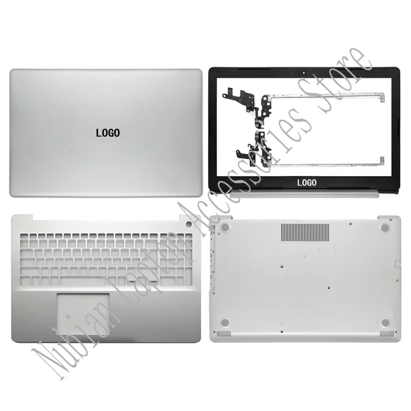

New For Dell Inspiron 15 5000 5570 5575 Series Laptop LCD Back Cover/Front Bezel/Palmrest/Hinges/Bottom Case silvery