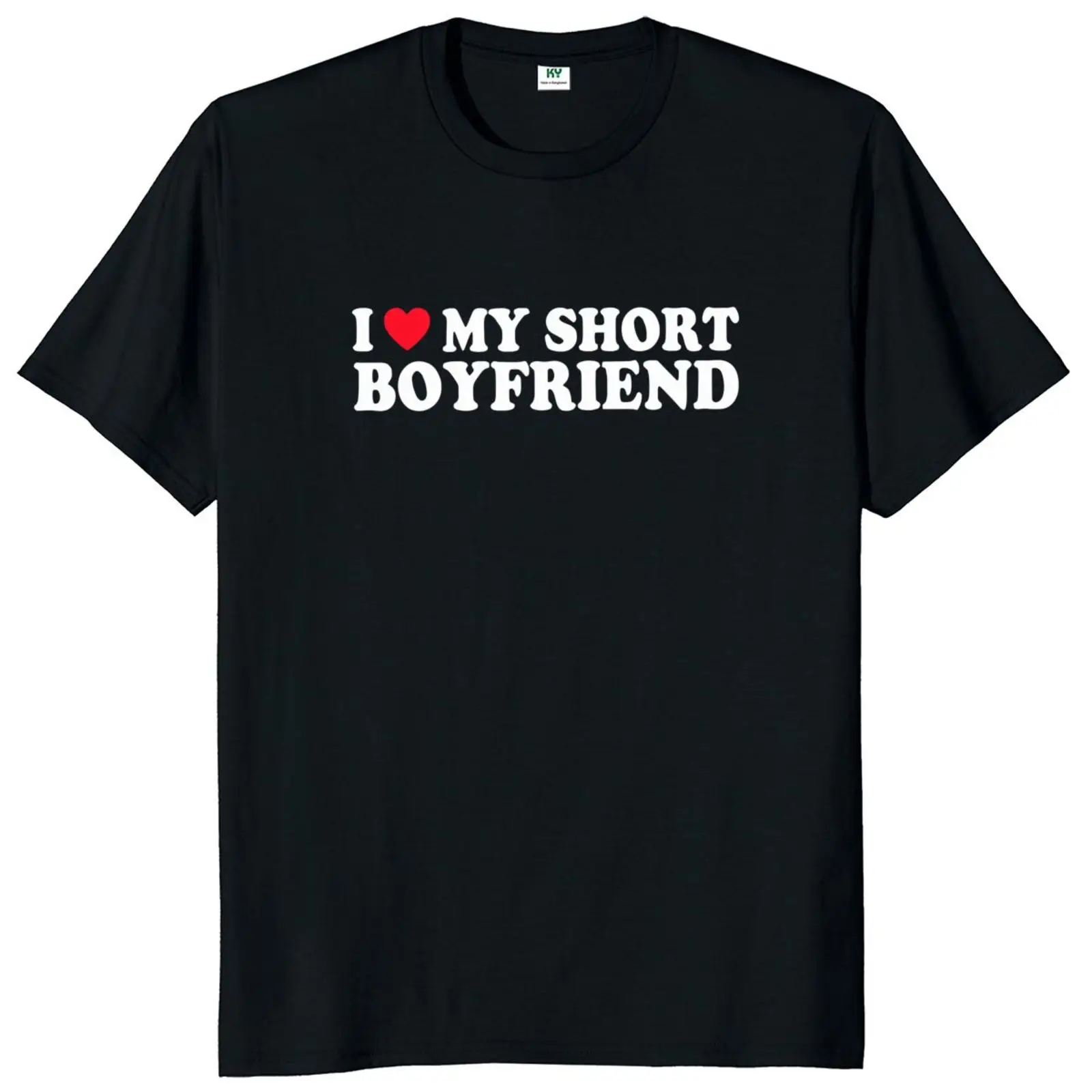 I Love My Short BF T Shirt Girl Boy Couple Valentines Day