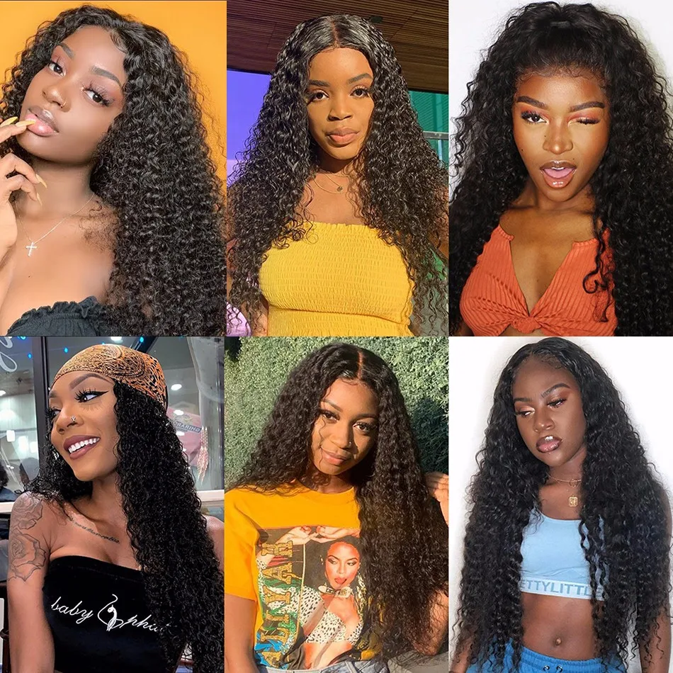 Kinky Curly Clip in Human Hair Extensions 8pc/Set Natural Black Color 100% Remy Human Hair 8-26inches 2-3set Full Head For Women
