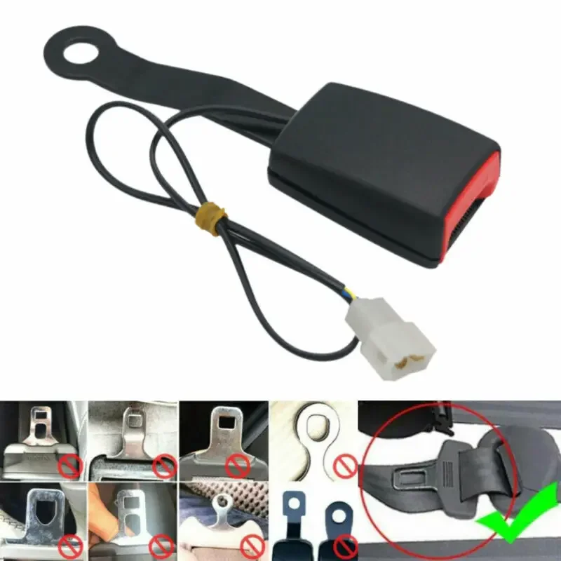 Car Seat Belt Accessory Universal 173mm Car Seat Belt Clip Extension Plug Car Safety Belt Lock Safety Seatbelt Locking Buckle Socket Plug Connector