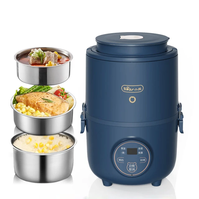 1.5L Electric Lunch Box Portable Rice Cooker Heating Bento Box
