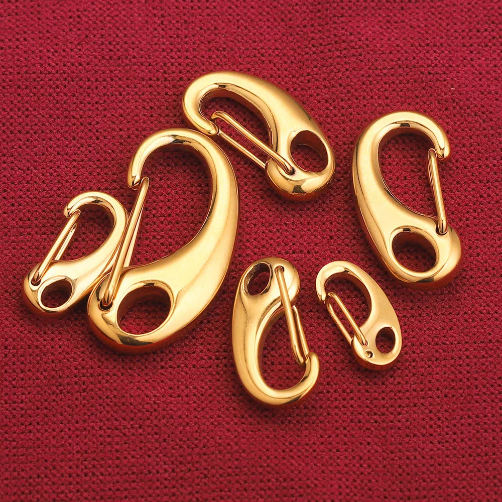 Stainless Steel 316L Shrimp Buckle DIY Jewelry Leather Rope Necklace Lobster Buckle on Bracelet 4