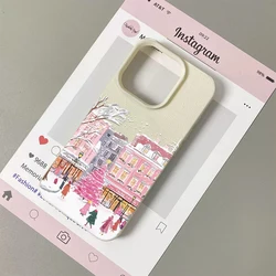 Pink Christmas Tree New Year's Edition Silicone Phone Case - Soft TPU Cover - iPhone 15 Plus (White - SMTHZH110729)