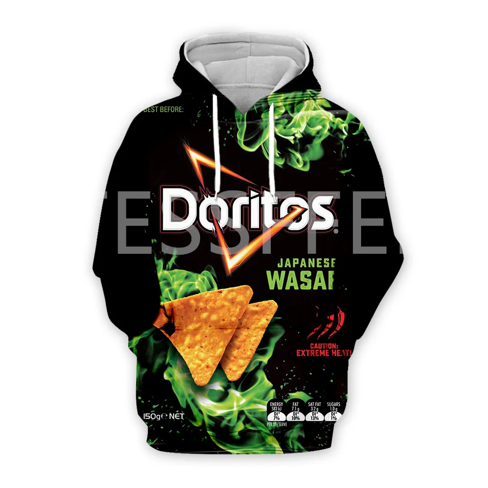 

Newest Foods Potato Chips Candy Sauce Chocolate Snacks 3DPrint Harajuku Pullover Streetwear Unisex Casual Funny Jacket Hoodies K