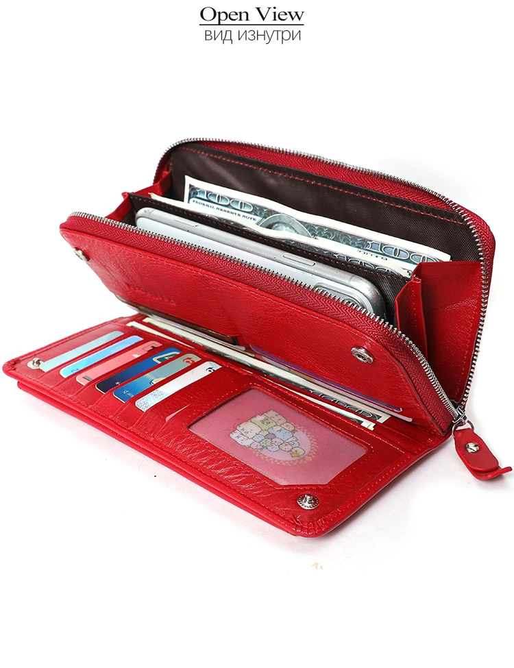 Echtes leder frauen brieftasche handgelenk brieftaschen mit kreditkarten halter mode weibliche kupplung handy tasche geld tasche WS-22 – Detail 9