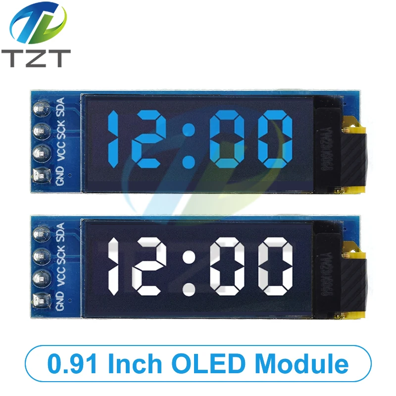 0.91 inch OLED module 128X32 LCD LED Display Module 0.91" white IIC Communicate 4PIN