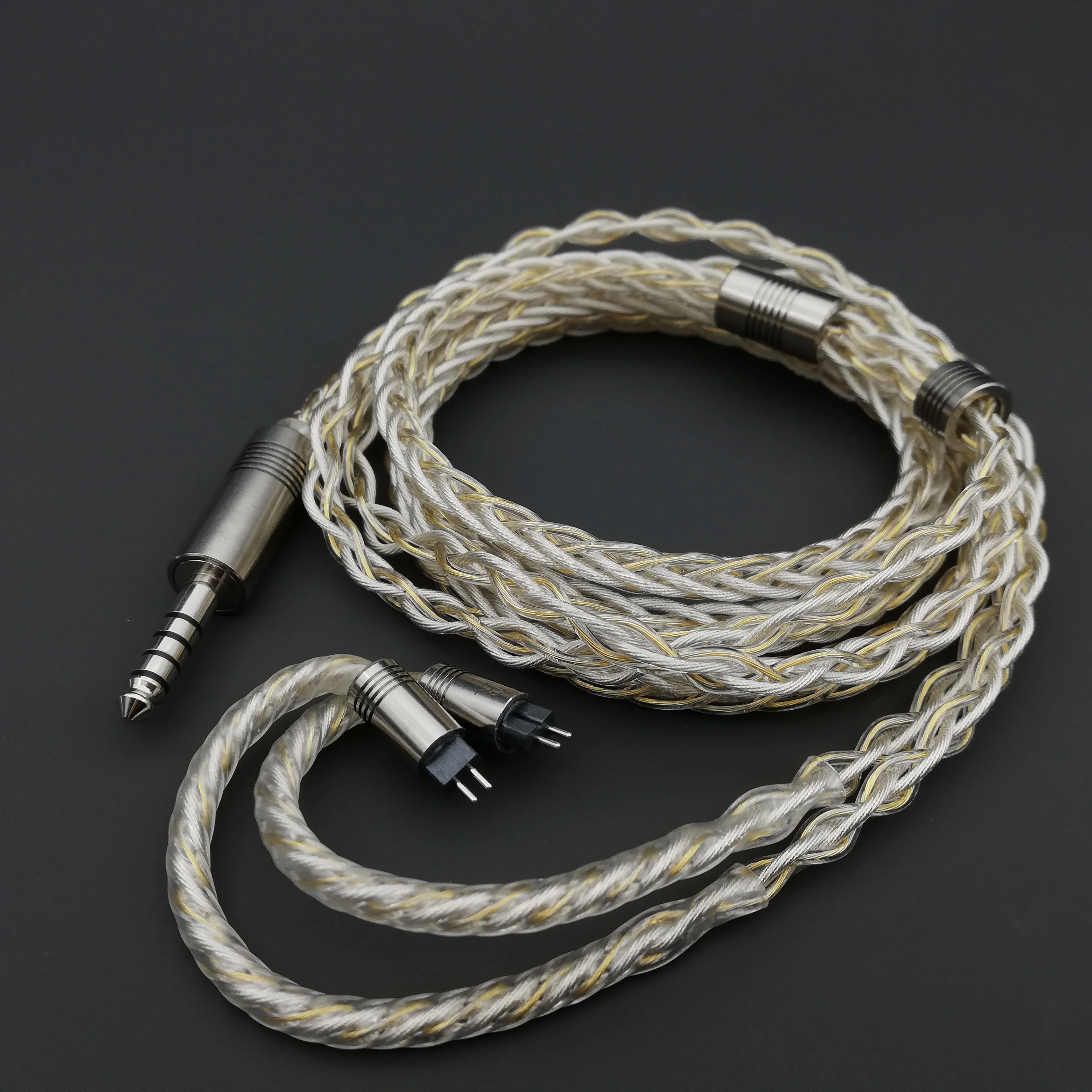 

Hiclass 8 Core Pure Silver Gold Plated + Pure Silver Palladium Plated + OCC Silver Plated Cable 0.78 QDC MMCX Cable 2023