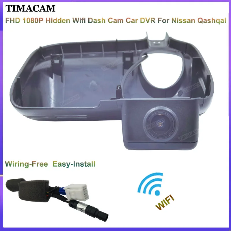 TIMACAM számára nissan qashqai j11 j12 j10 2015 2016 2017 2018 2019 2020 2021 2022 Számítódik Bütyök camer FHD wifi autó dvr videó diktafon