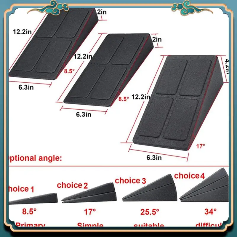 3Pcs Yoga Bricks Squat Wedge Blocks Slant Board Adjustable Non-Slip Foot Stretcher For Gym Fitness Yoga Replacement Parts
